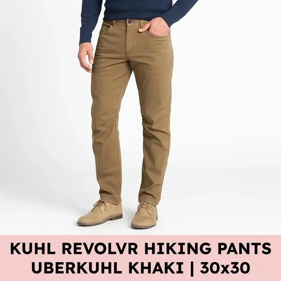 KÜHL Revolvr UberKÜHL Stretch Hiking Pants Gorpcore Straight Leg Khaki 30x30 - Picture 1 of 14